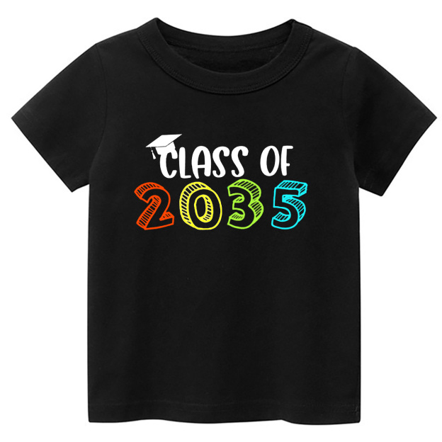 Hand Print-Class Of 2035 Personalized Shirts For School Kids