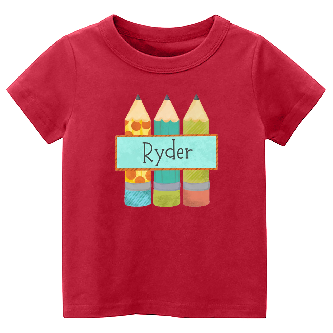 Personalized Three Pencils Back to School Kids Shirts