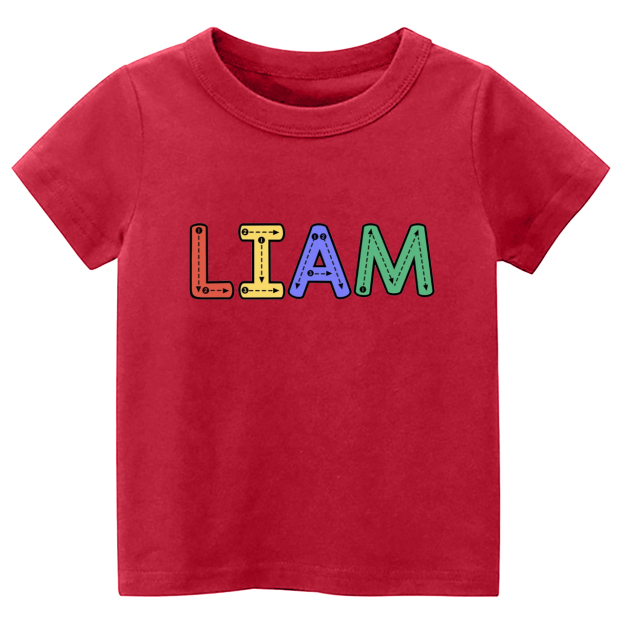 Personalized Tracing Alphabet Name Back To School Kids Shirts