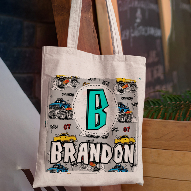 Personalized Graffiti Kids Name Tote Bag