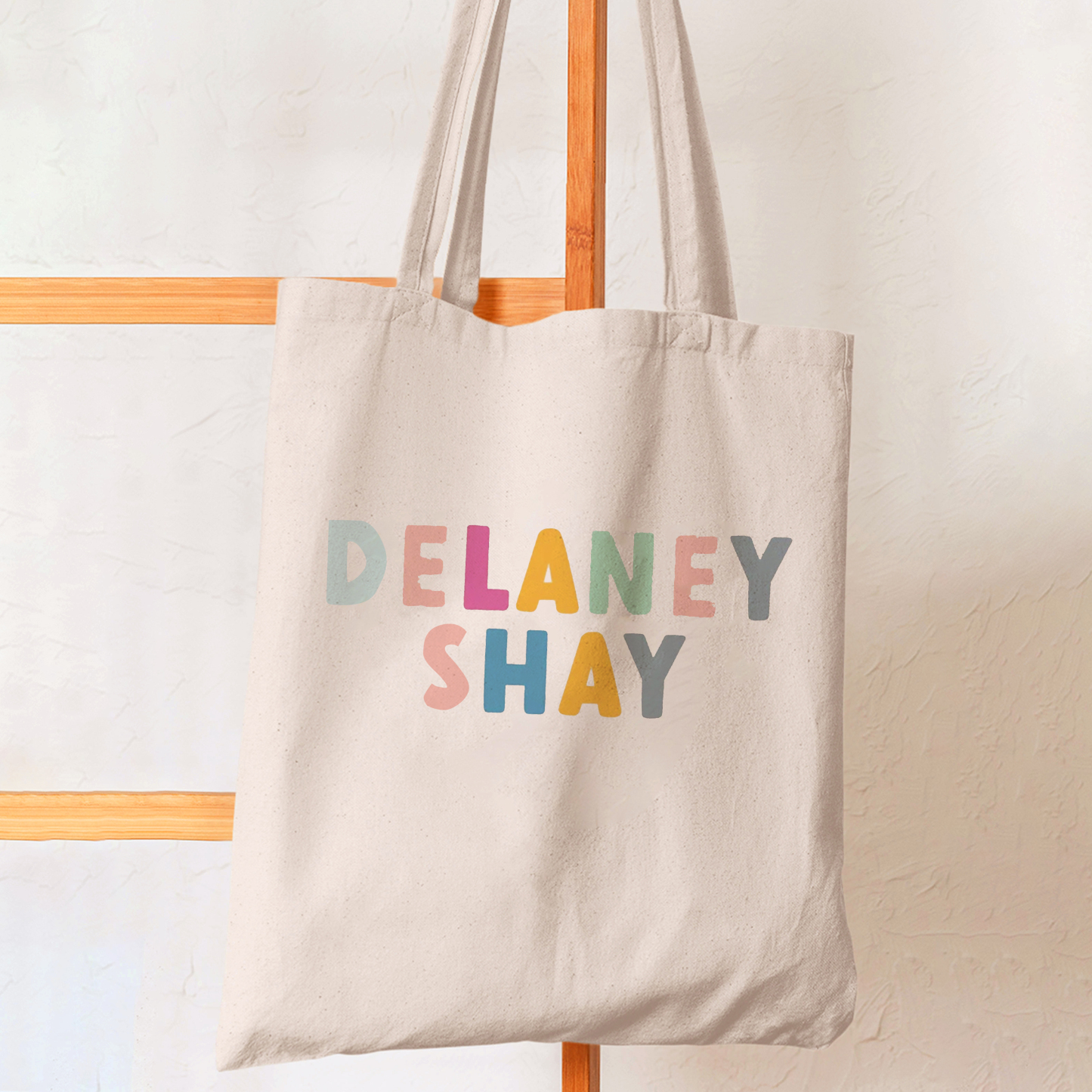 Personalized Set Colors  Kids School Tote Bag