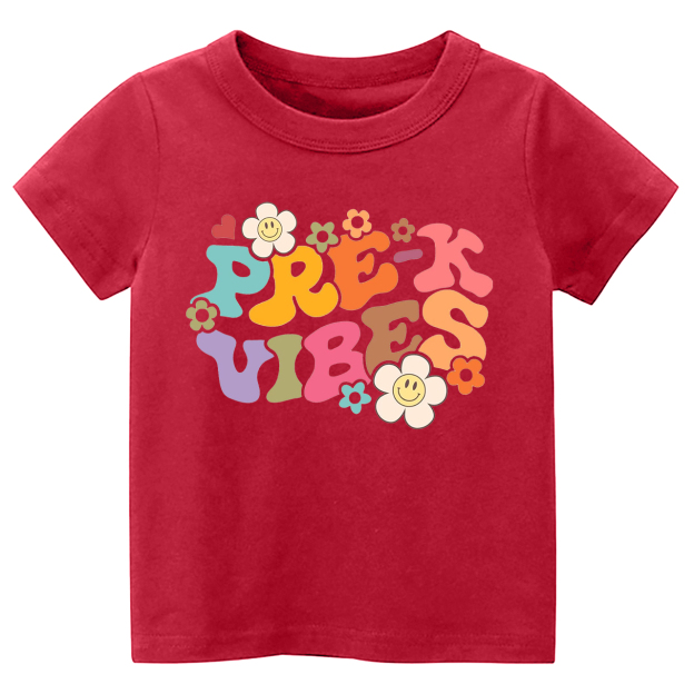 Retro PRE-K Vibes Back To School Shirt For Kids