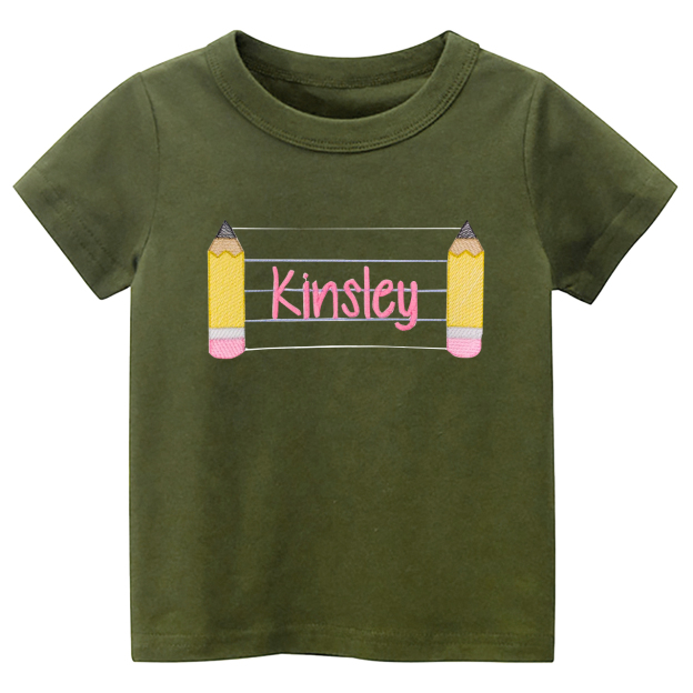 Personalized Back To School Pencil Name Tees