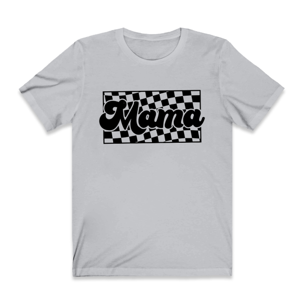 Retro Checkered Mama Shirts