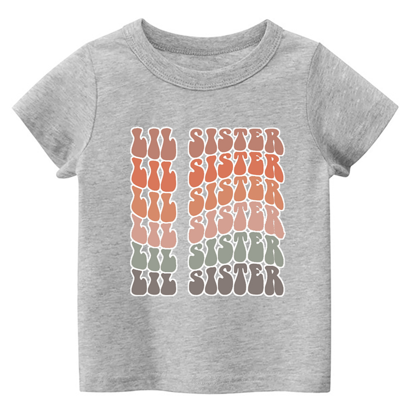 Retro Lil Sister Kids T-Shirt