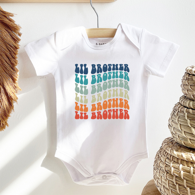 Retro Lil Brother Baby Bodysuit