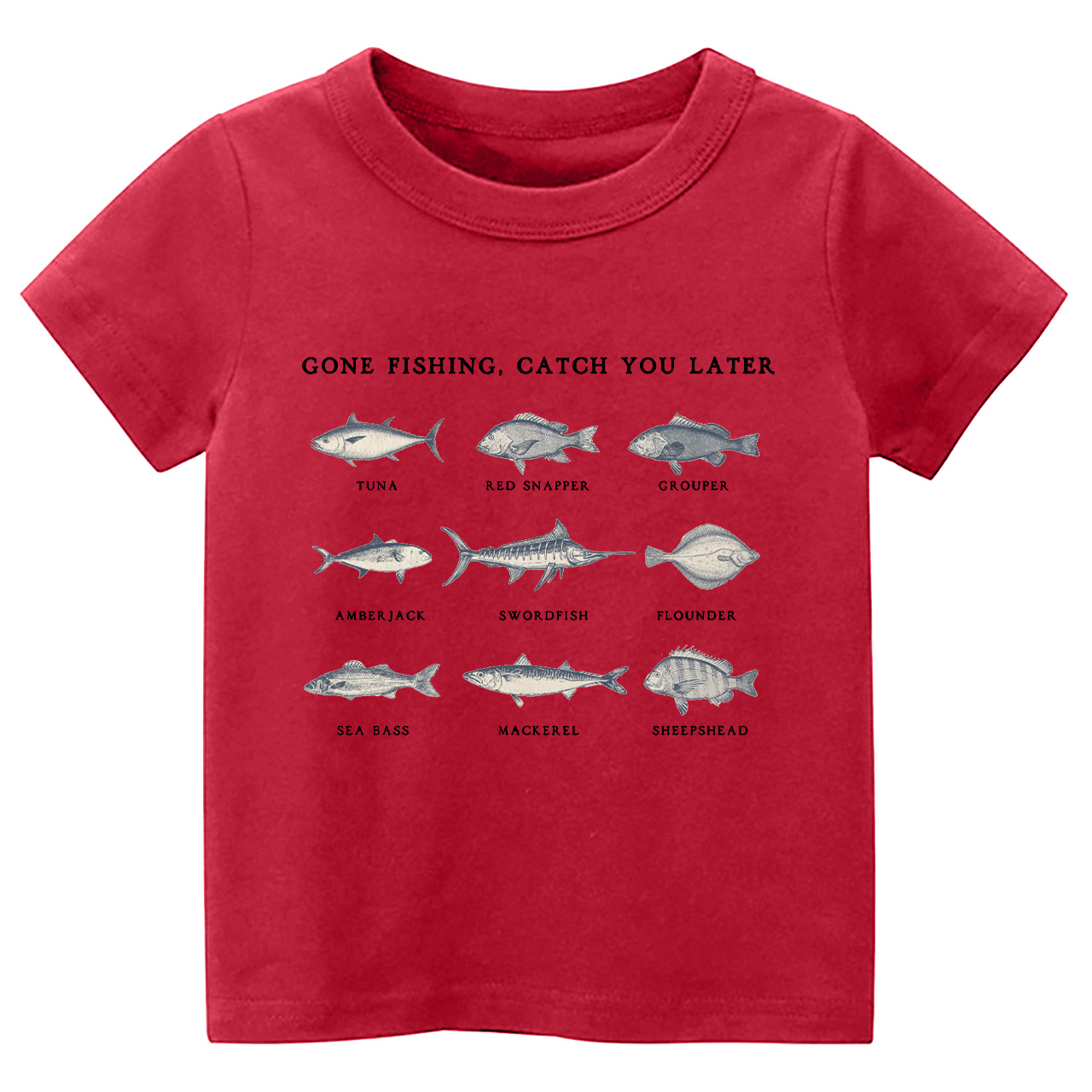 Cute Fishing Natural Kids Shirt