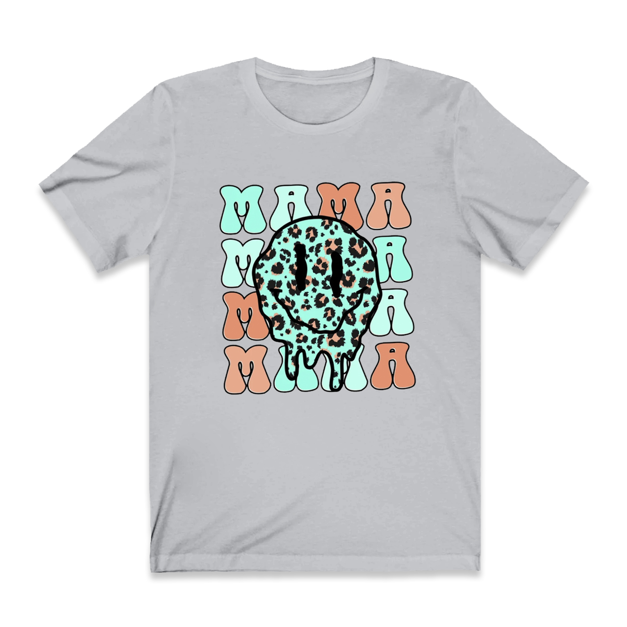 Retro Smiley Face Collage Happy Mama Shirt