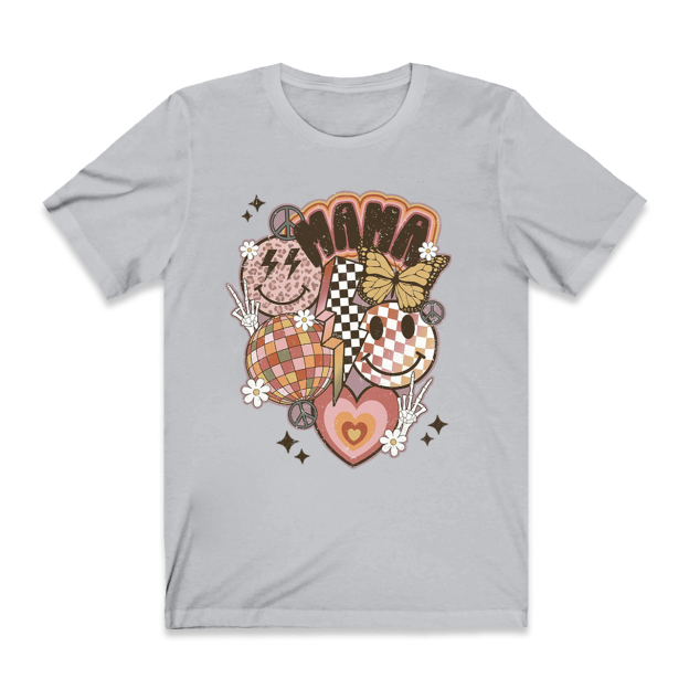 Retro Smiley Funny T-shirt For Mama