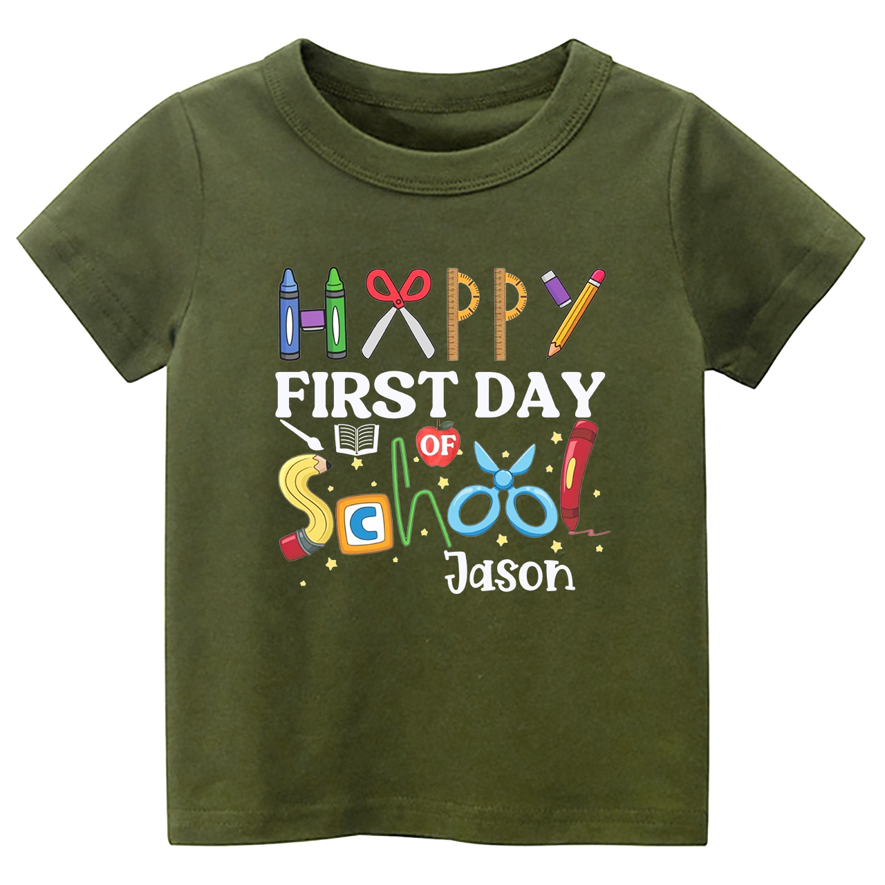 Personalized First Day of Shirt For School Kids