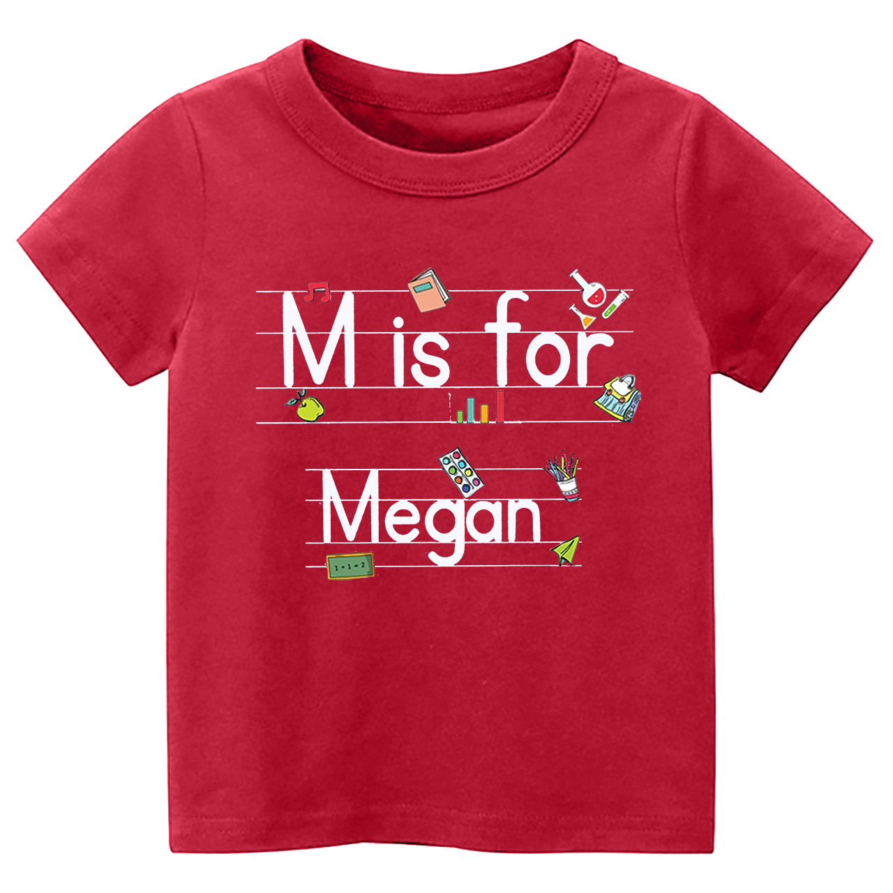 Cute Line Custom Name Back To School Tees