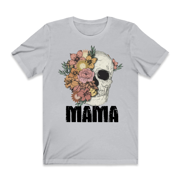 Floral Skull Fall Shirt For Mama