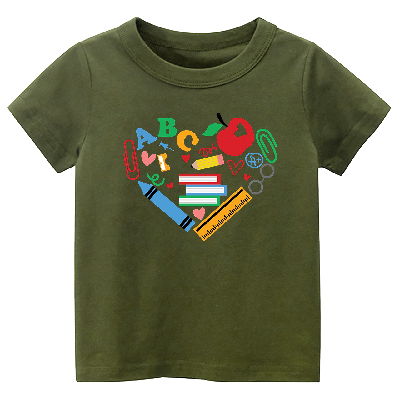 I love school - Children's Heart T-Shirt