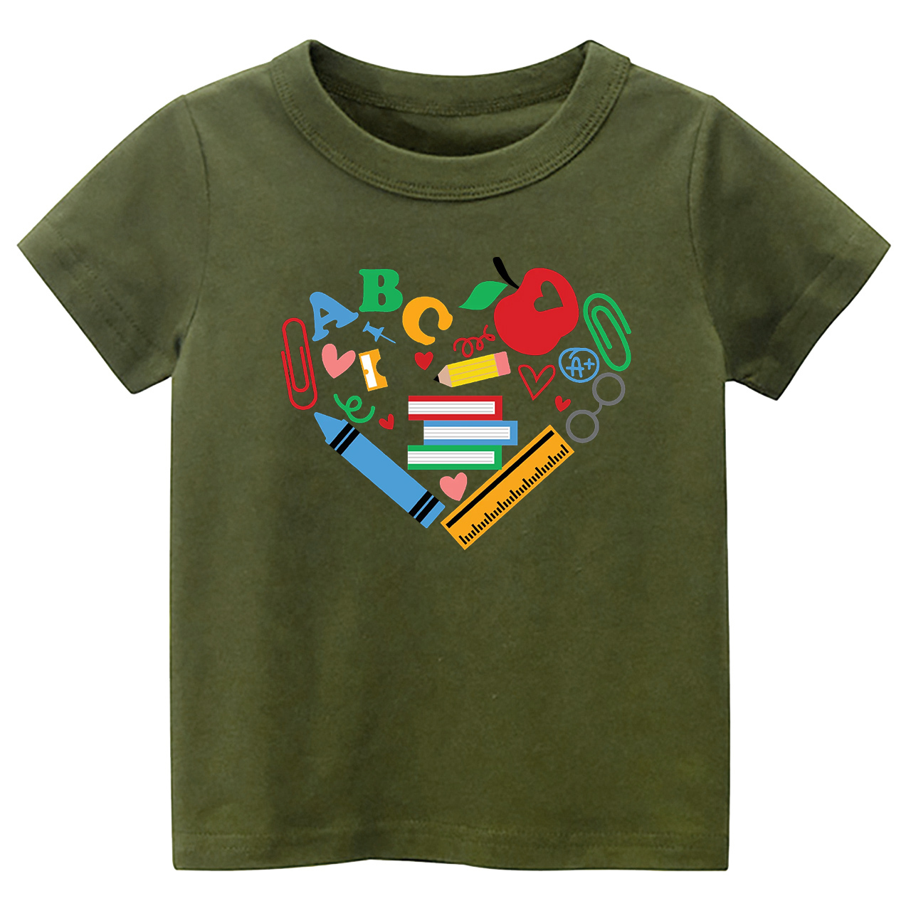 I love school - Children's Heart T-Shirt