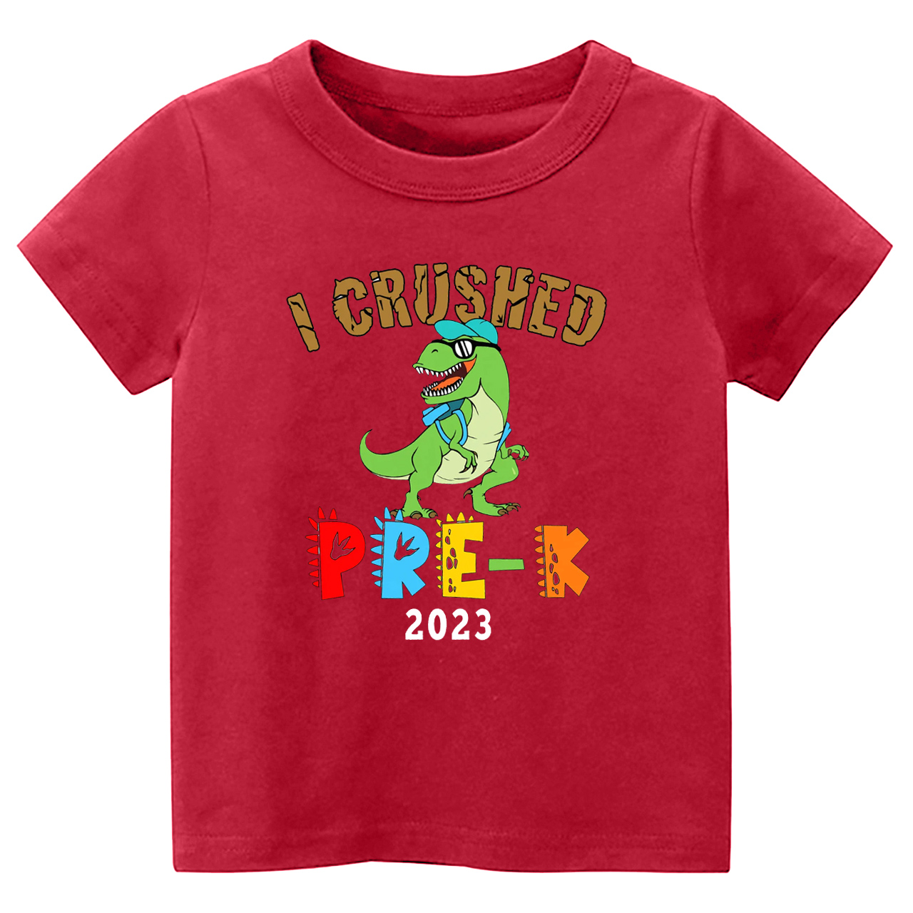I Crushed Pre-K Dinosaur Shirt For Kids
