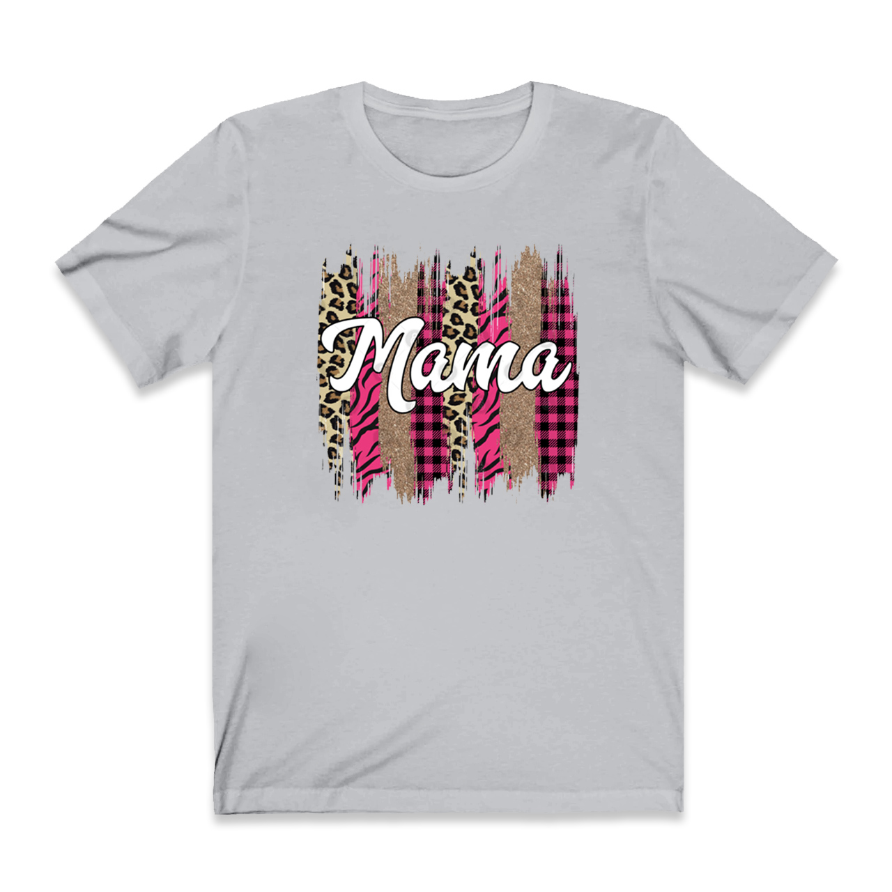 Leopard And Pink Plaid Mom Shirt