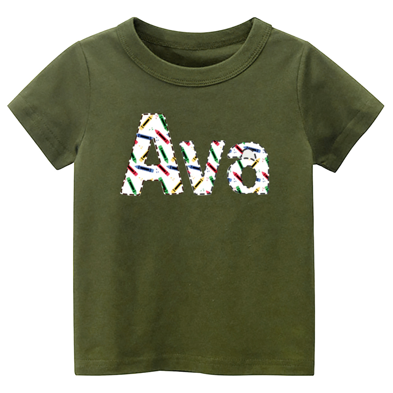 Kids Back to School Tee-Personalized Pencil Name