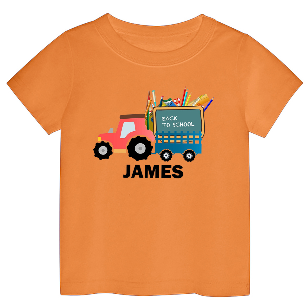 Personalized School Tractor With Kids Name