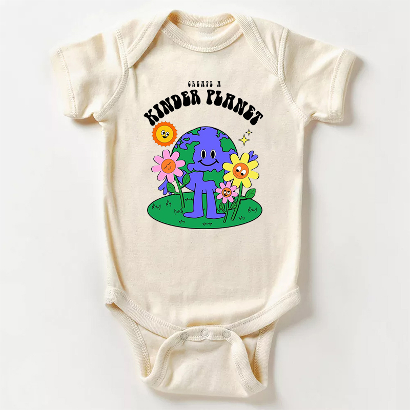 Kinder Planet Earth Day Baby Bodysuit