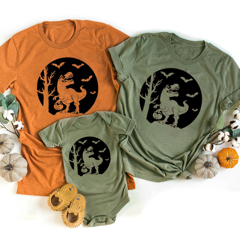 Halloween Dinosaur Family Matching Shirt