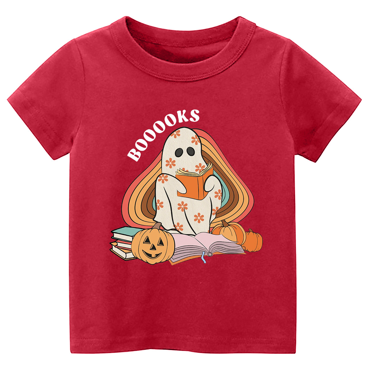 Retro Books Ghost Halloween Toddler Shirt