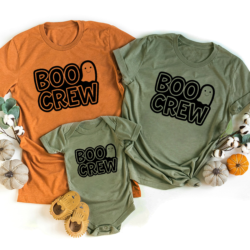 Halloween Boo Crew Squad Family Party Matching Shirt