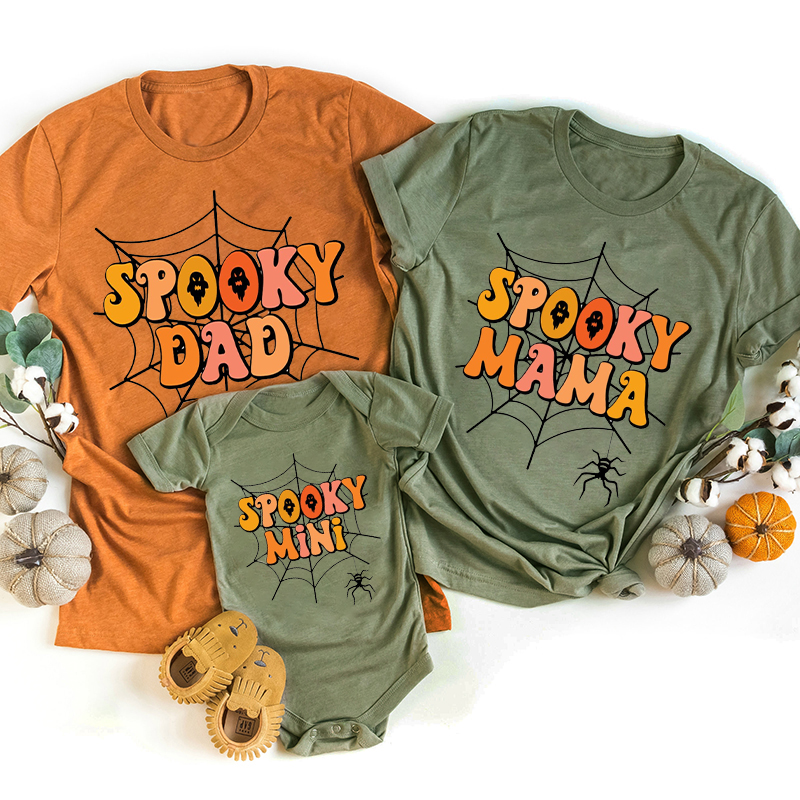 Matching Spooky Family Shirts For Halloween Party