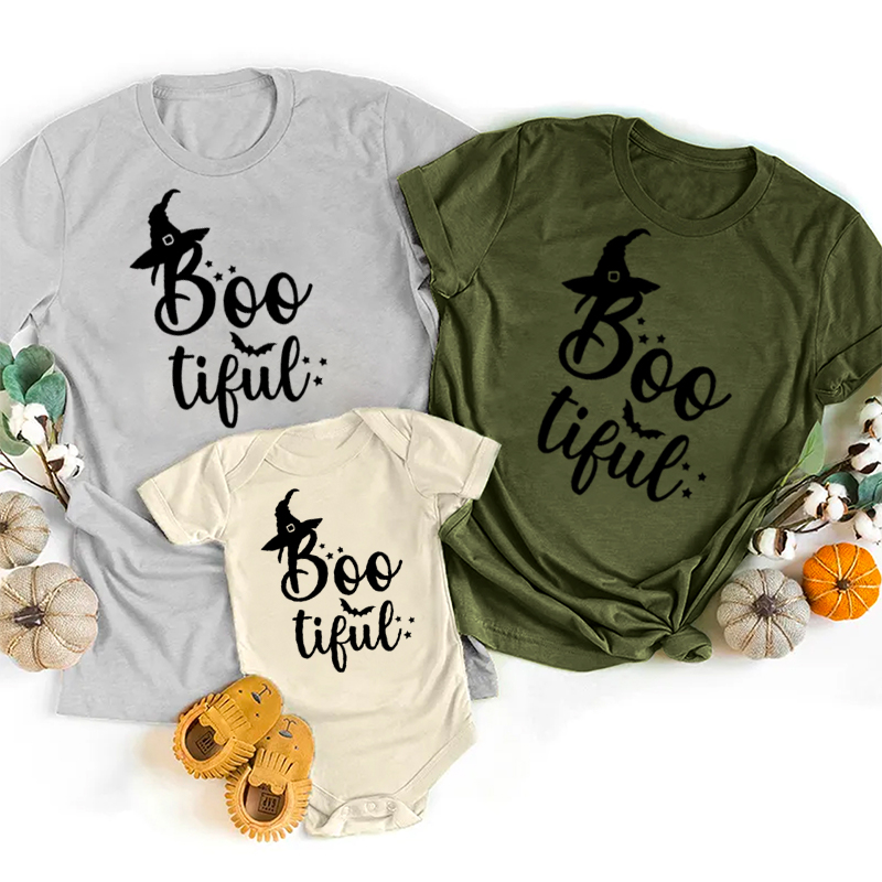 Boo Tiful Halloween Family Party Matching Shirt