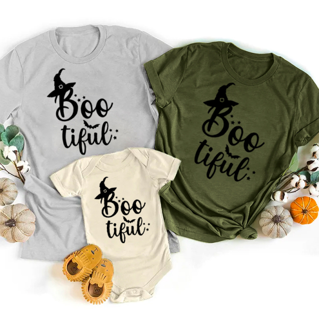Boo Tiful Halloween Family Party Matching Shirt