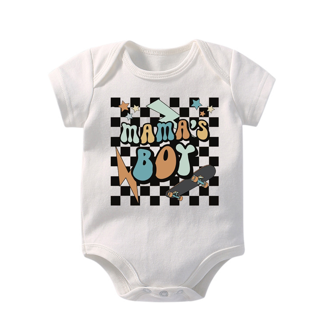 Mama's Boy Retro Skater Baby Bodysuit
