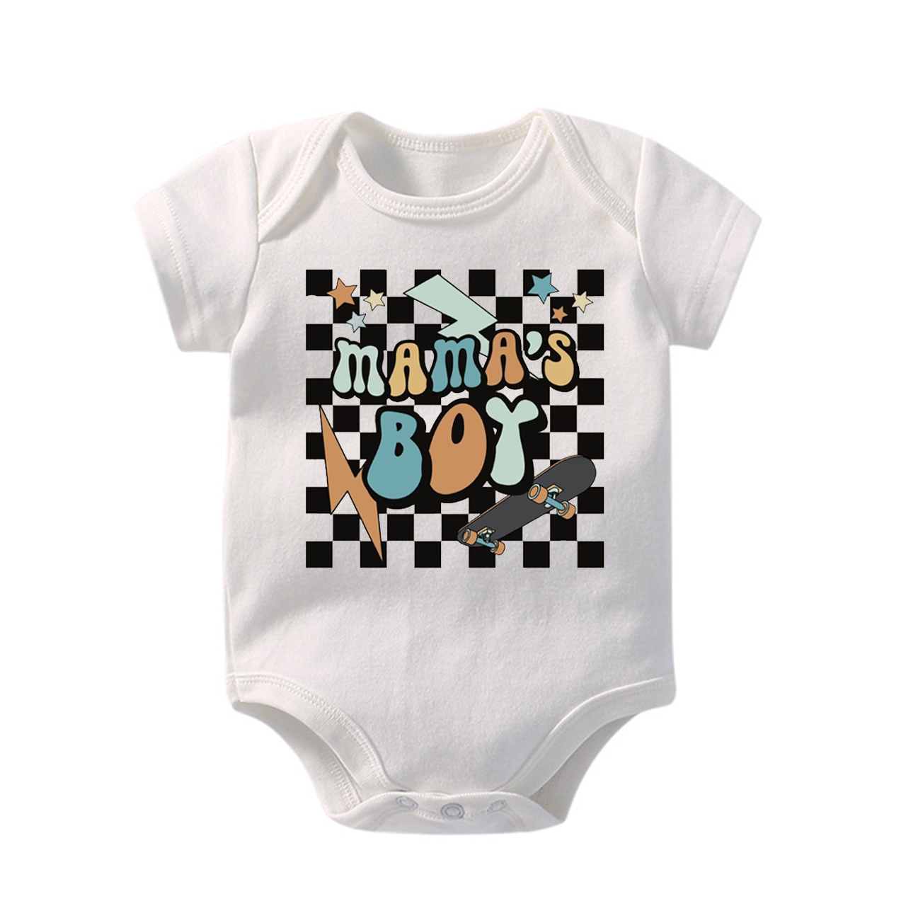 Mama's Boy Retro Skater Baby Bodysuit