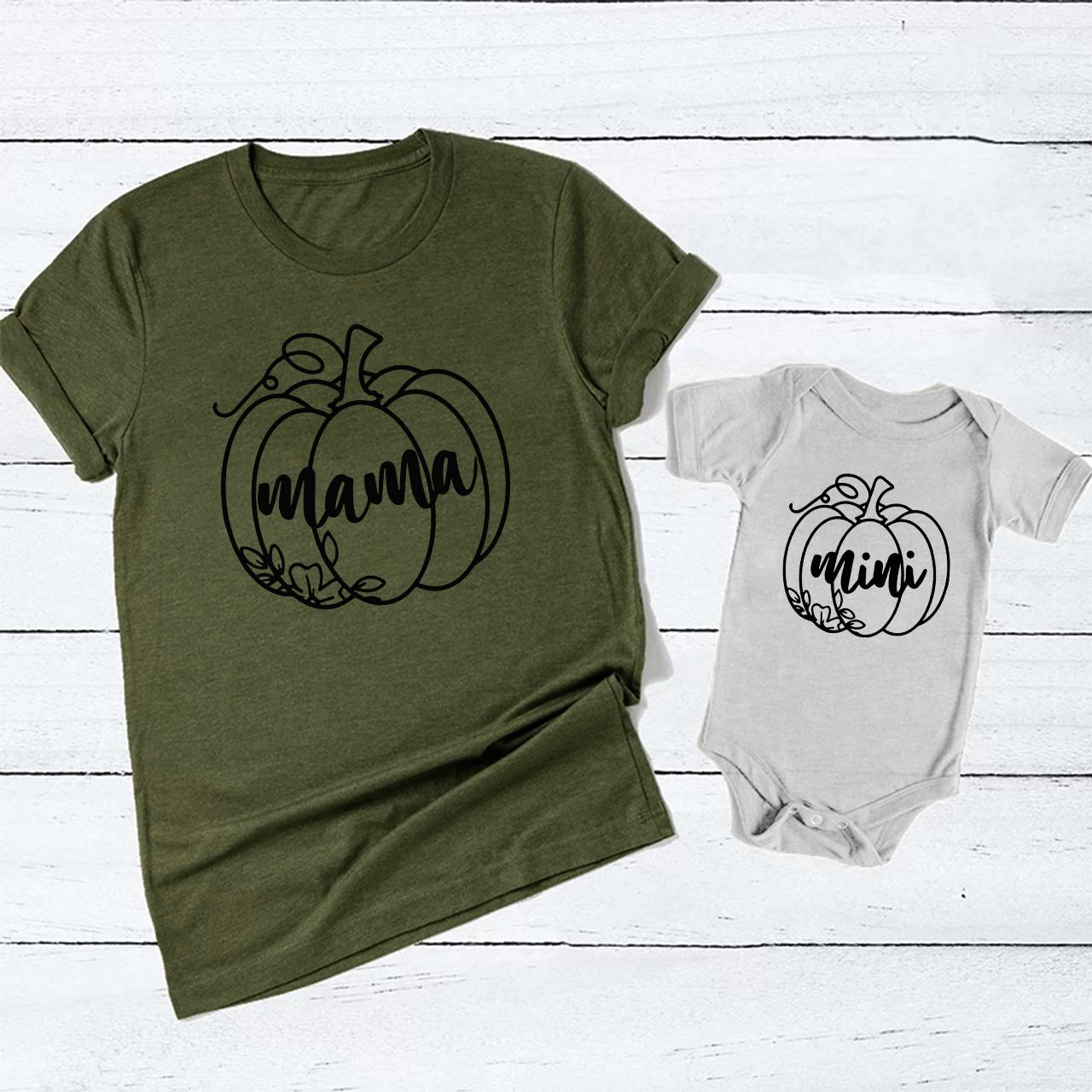 Mama Mini Pumpkin Mom&Me Matching Shirt