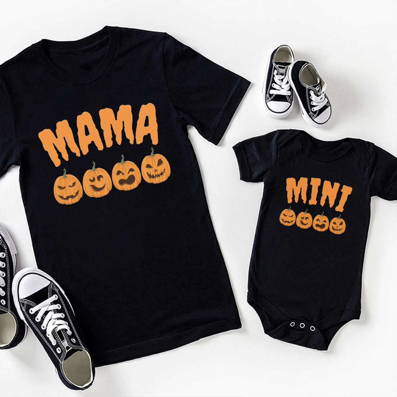 Halloween Mama Mini Grimace Pumpkin Mom&Me Matching Shirt
