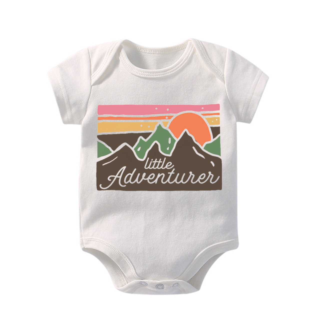 Little Adventurer Cute Mountains Baby Bodysuit