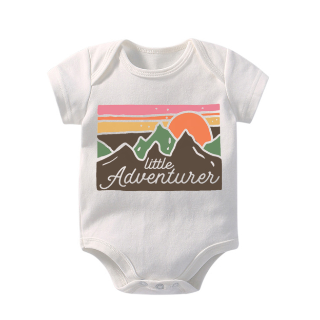 Little Adventurer Cute Mountains Baby Bodysuit
