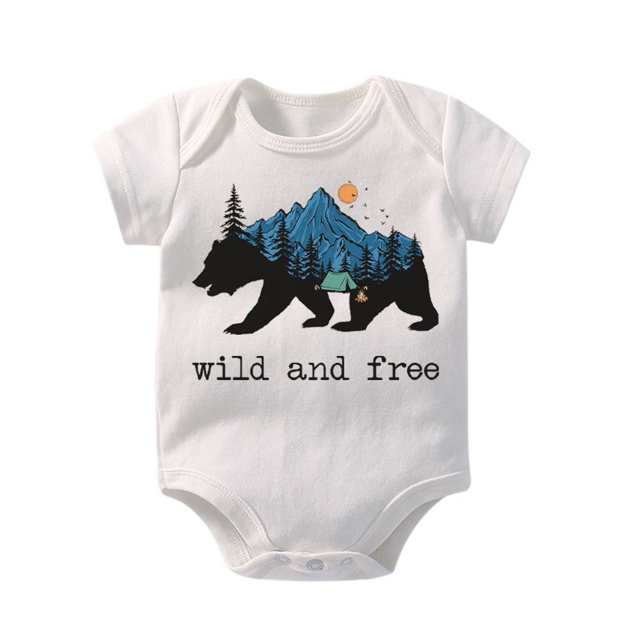Wild And Free Baby Bodysuit