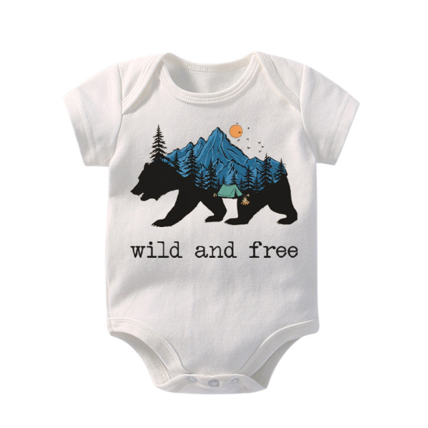 Wild And Free Baby Bodysuit