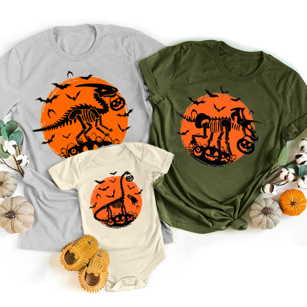 Halloween Dinosaurs Costume Family Shirts