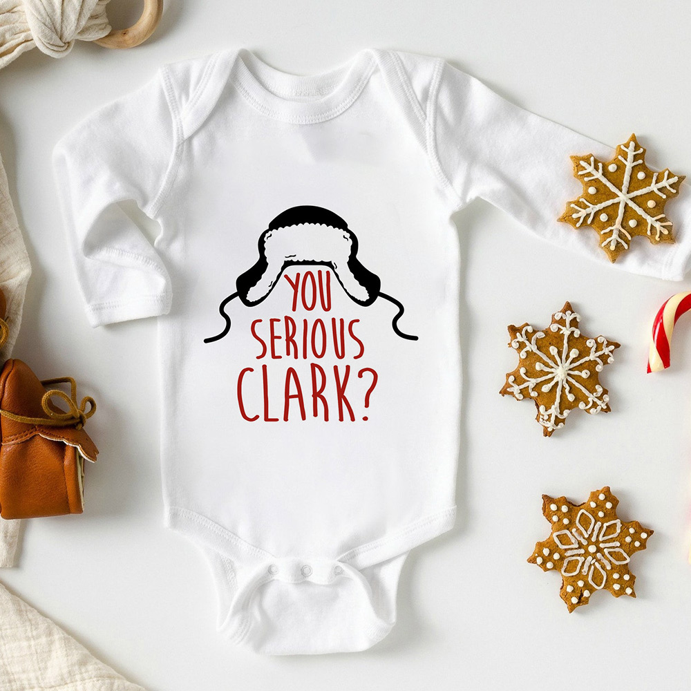 You Serious Clark Christmas Baby Bodysuit