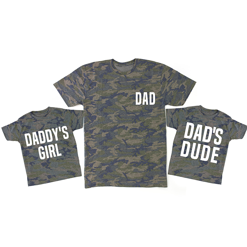 Matching Dad & Me Camo Bodysuit & Shirts