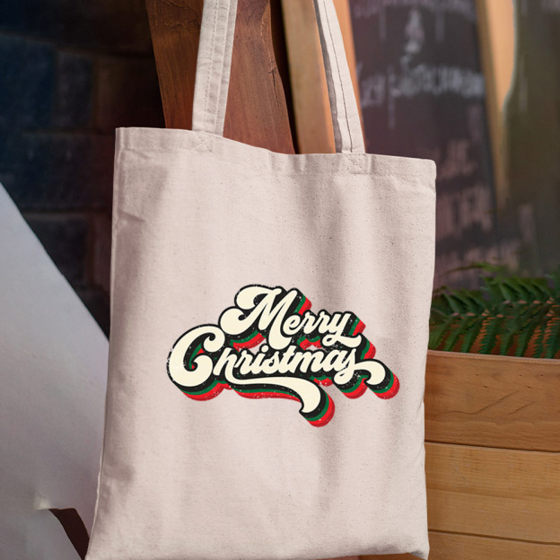 Christmas Vintage Color Tote Bag