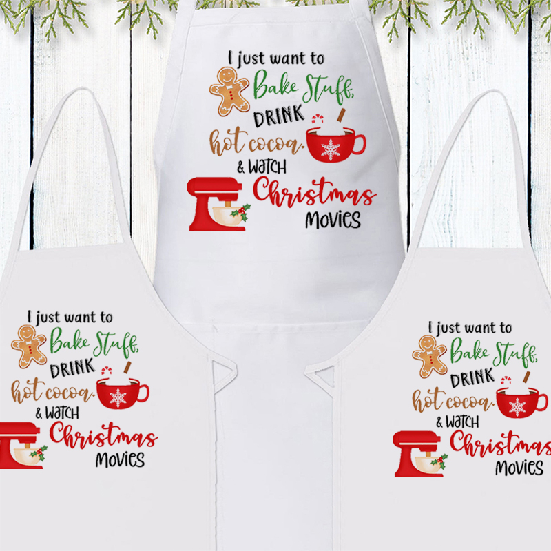 Relaxing Christmas Apron Sets For Adult&Kids