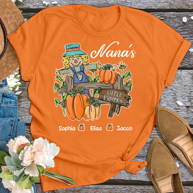 Scarecrow Thanksgiving Personalized Grandma Shirt 