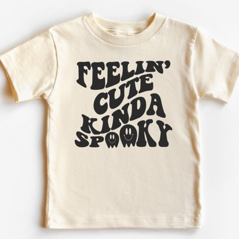 Feelin' Cute Kinda Spooky Toddler Halloween Shirt