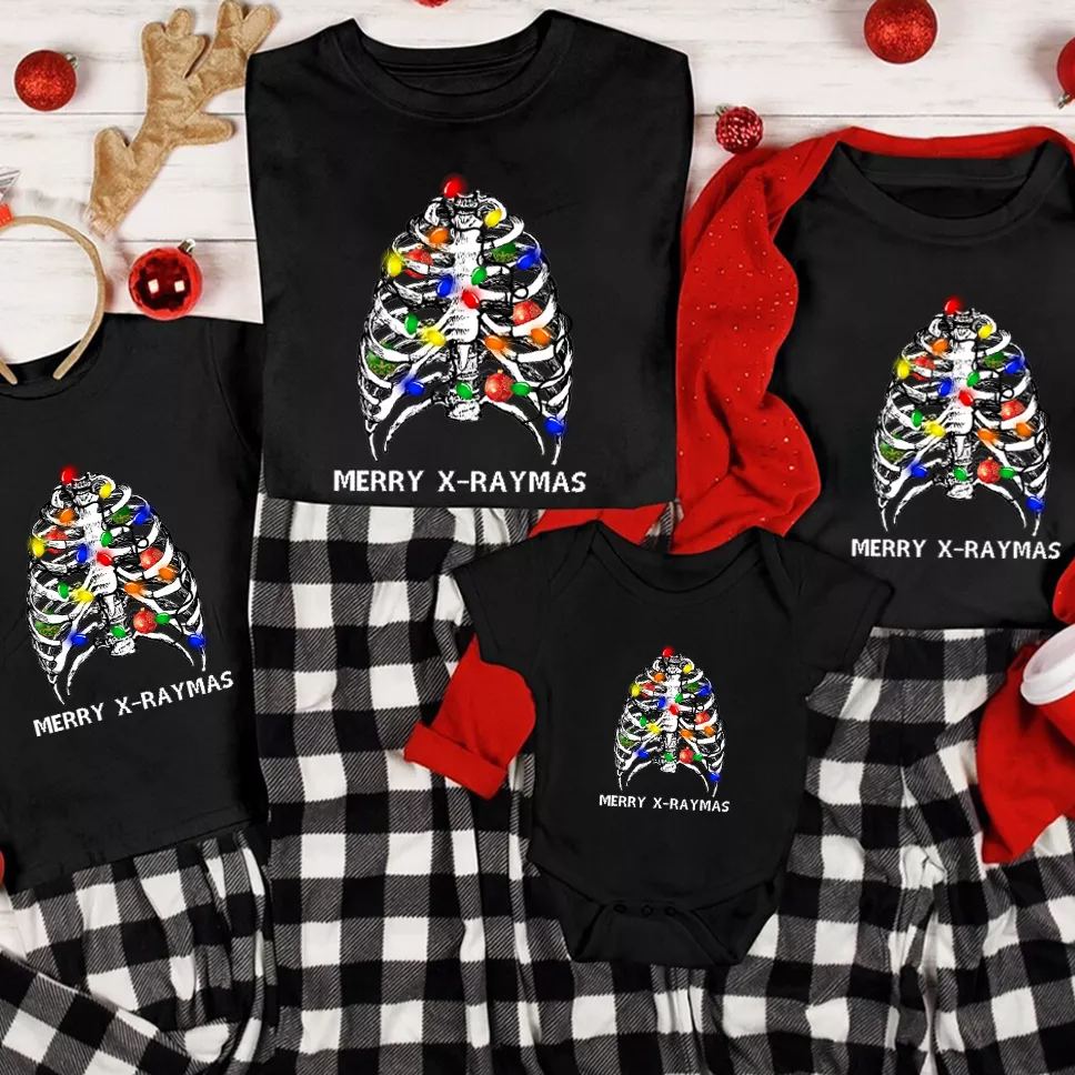 Merry X-Raymas Christmas Family Matching Shirt