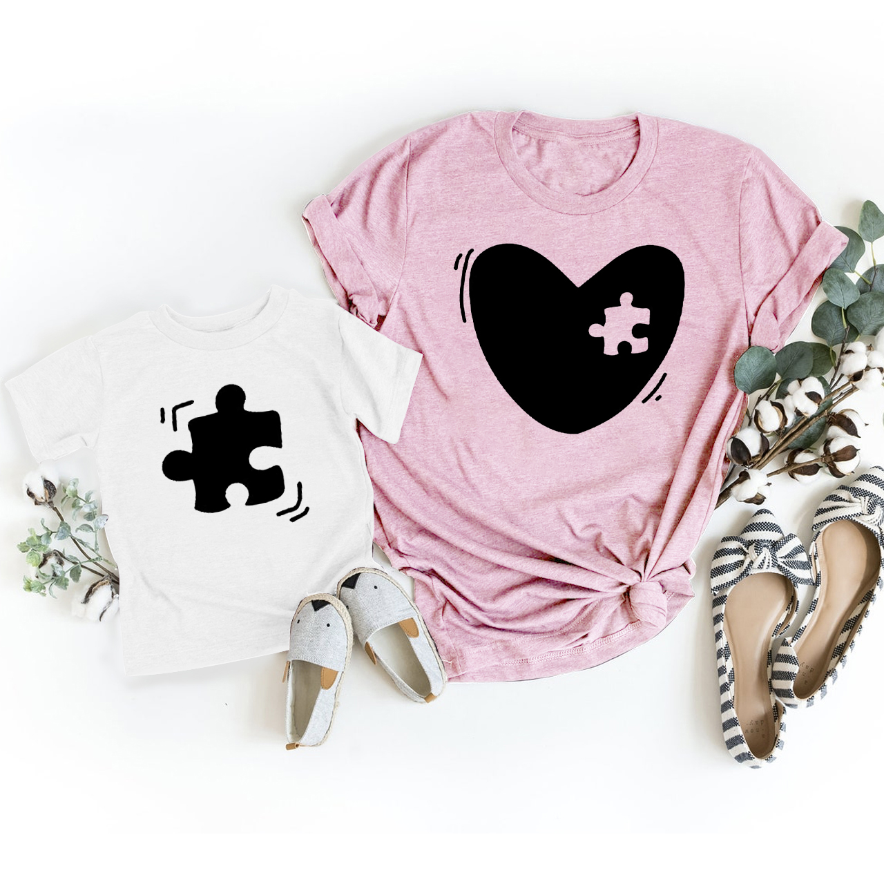 Heart&Puzzle Mom&Me Shirt