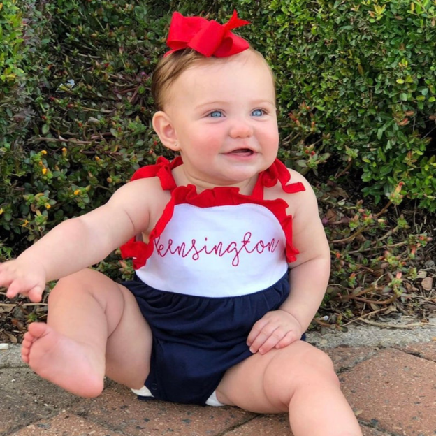 Personalized Girls Romper 0-24M