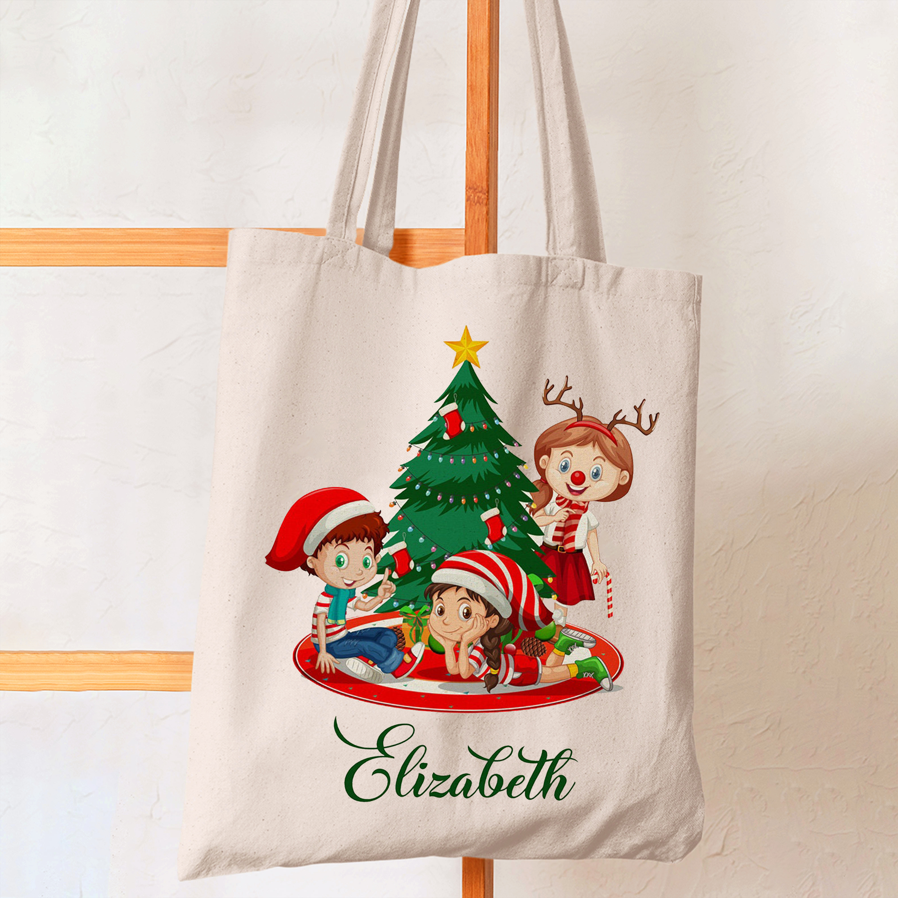 Happy Children Christmas Tote Bag