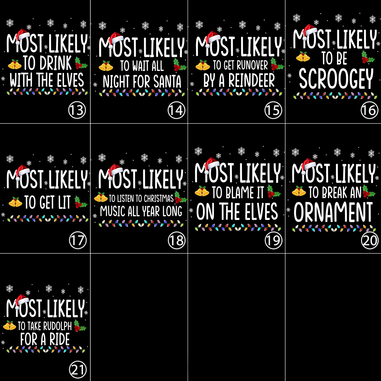 Most Likely To Funny Christmas Pajama Tees