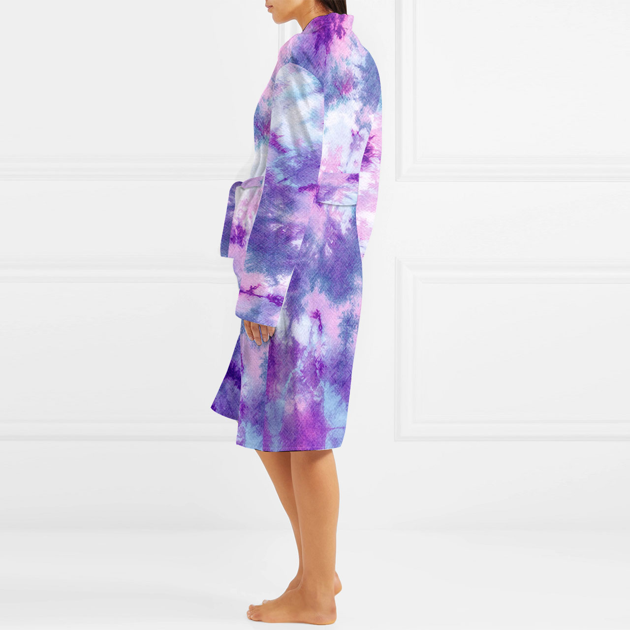 Fantasy Purple Tie Dye Matching Hospital Robe SaleBeepumpkin™